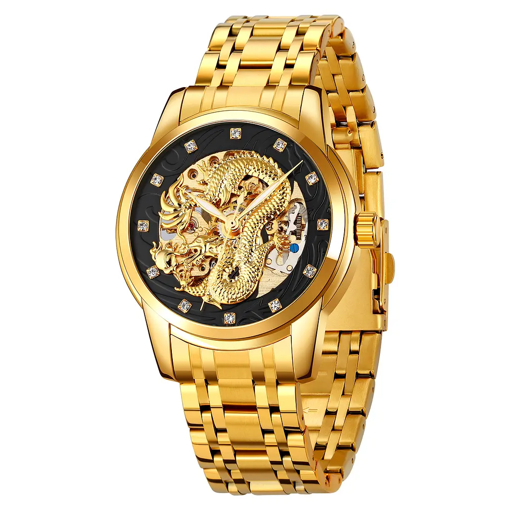 Чоловічий наручний годинник 9310GDBK Gold-Black Skmei acs0030935