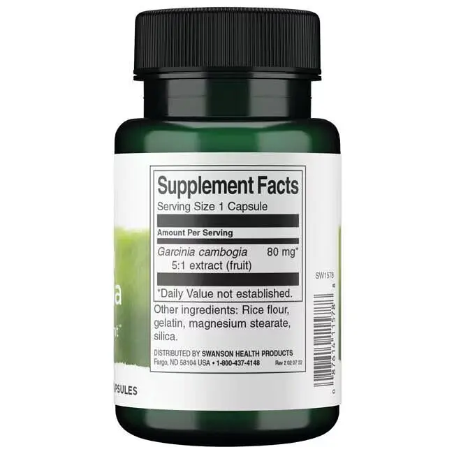 Екстракт камбоджійської гарцинії Swanson Garcinia Cambogia 80 mg, 60 капсул - фото 2