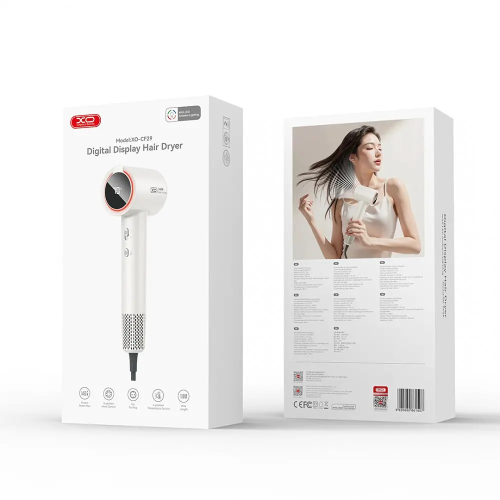 Фен XO CF29 Digital Display Intelligent Temperature Control High Speed Hair Dryer - фото 4