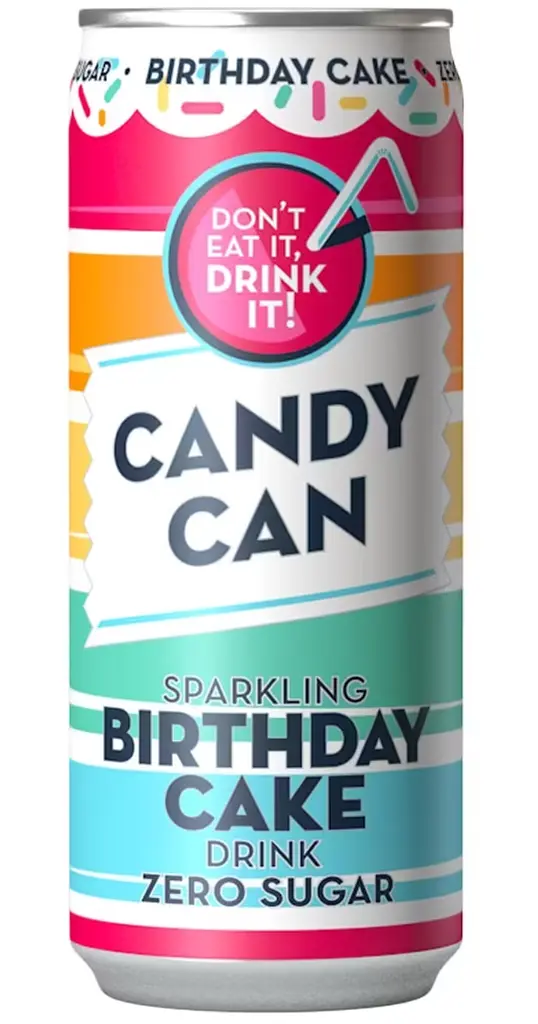 Газований напій Candy Can Birthday Cake без цукру 330 мл