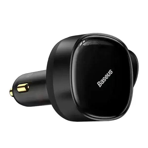 Автомобільний зарядний пристрій Baseus Enjoyment Retractable 2-in-1 Car Charger Type-C+Type-C 33W C00035500111-00 Black - фото 4