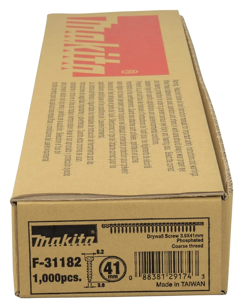 Саморізи по гіпсокартону в стрічці 3.9x41 мм PH2 1000 шт Makita F-31182 - фото 4