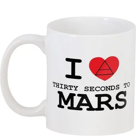 Кружка GeekLand 30 секунд до Марса I love Thirty Seconds to Mars TSM.01.011 330 мл белая - фото 3