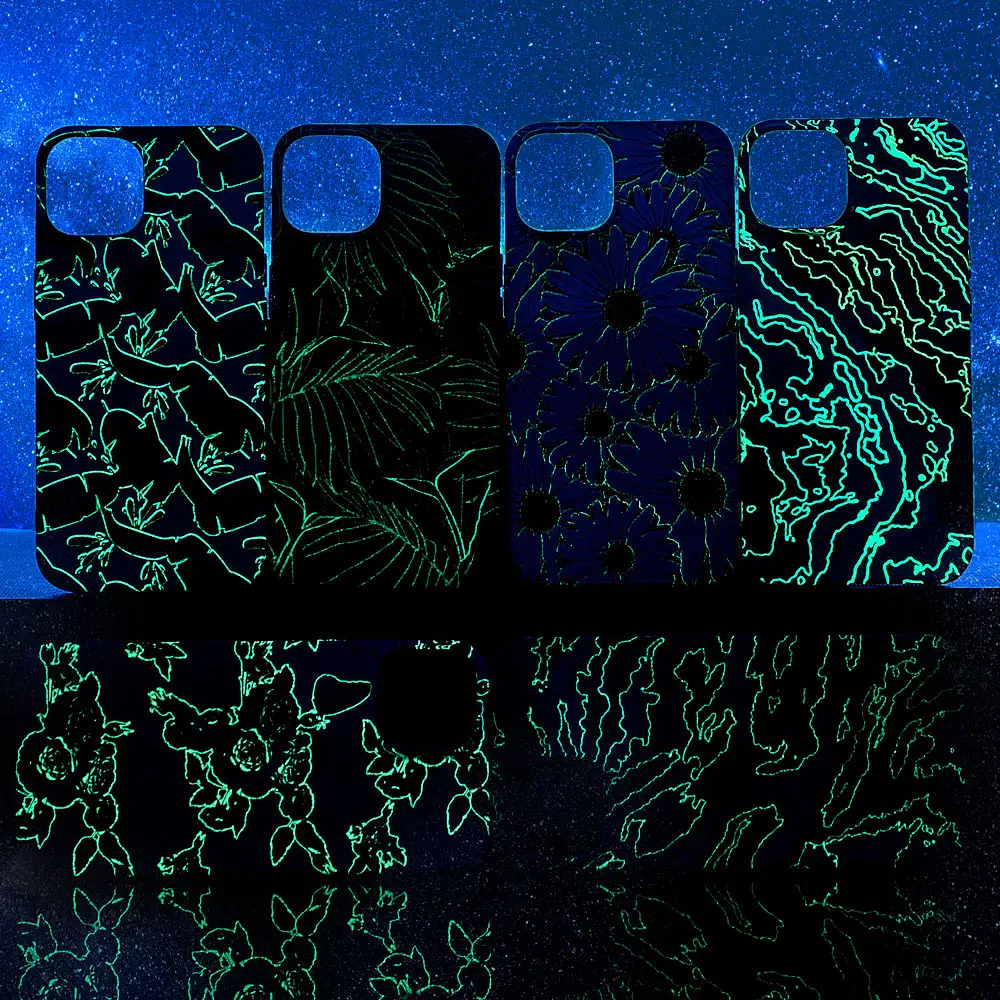 Чохол Lum Neon (світяться у темряві) iPhone 14 Pro Marble White - фото 4