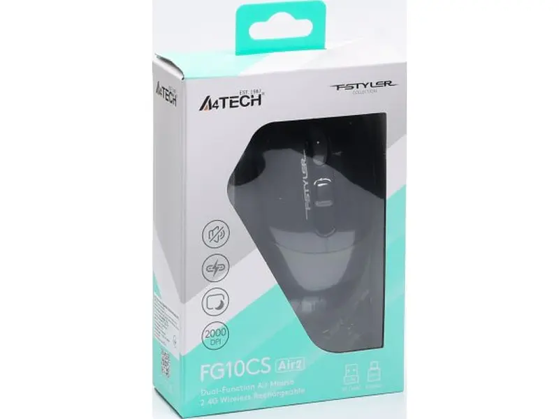 Миша A4Tech Fstyler FG10CS Air2 Stone Grey - фото 4