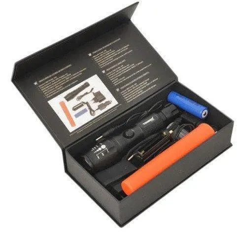 Фонарь ручной аккумуляторный Tiross TS 1154 до 500 м, 4 режима работы, водонепроницаемый 1 шт. черный (TS 1154) - фото 4