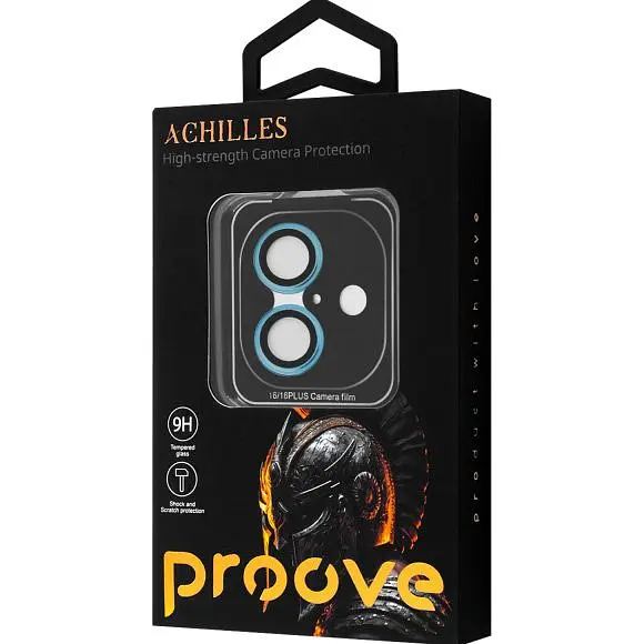 Захисне скло на камеру Proove Achilles для Apple iPhone 16/16 Plus Blue (CPPAIP16PL08) [116078] - фото 2