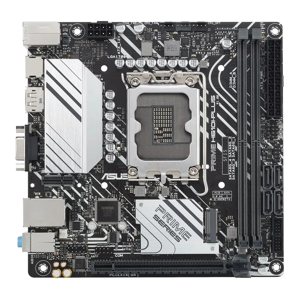 Материнская плата PRIME H610I-PLUS-CSM s1700 H610 2xDDR5 M.2 HDMI D-Sub DP mITX Asus teh0019013 - фото 2