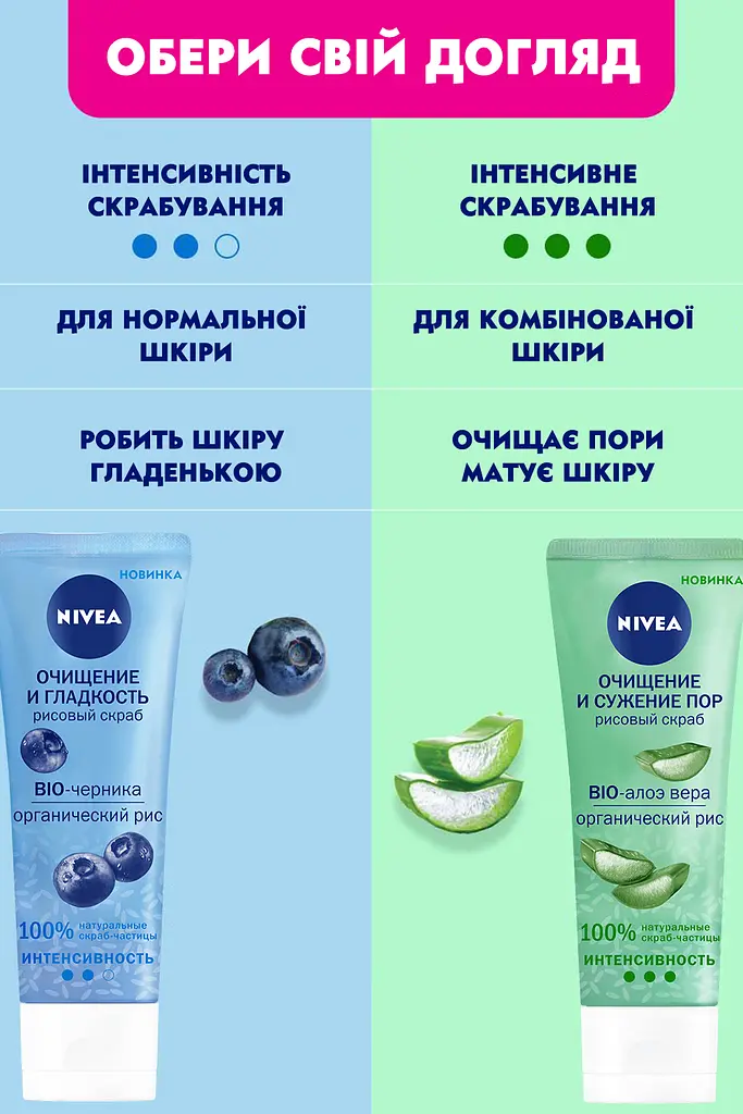 Скраб для лица NIVEA Очистка и сужение пор с био-алоэ вера и органическим рисом 75 мл (81124) - фото 6