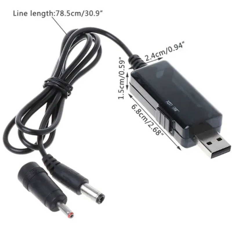 Кабель живлення USB to DC 3.5x1.35mm + 5.5x2.1mm 9V-12V Dynamode (KWS-912V) - фото 4