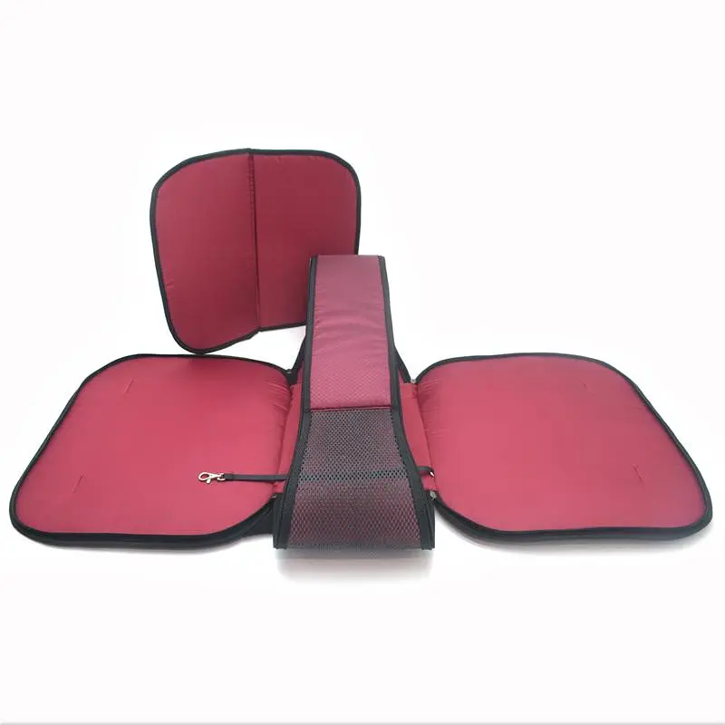 Сумка переноска Полли для кошек и малых пород собак Zoo-hunt №1 24х44х38 см бордовая - фото 2