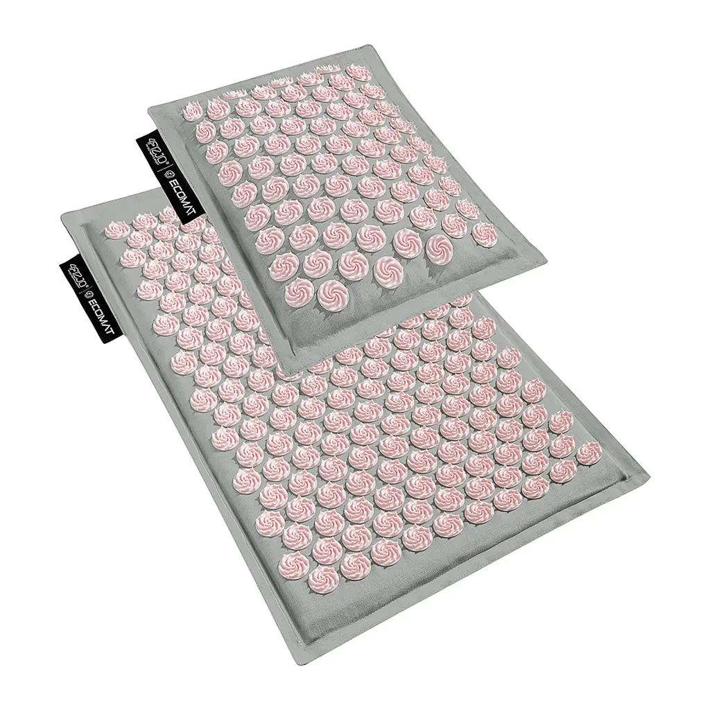 Килимок акупунктурний 4FIZJO Eco Mat Аплікатор Кузнєцова з подушкою 68 x 42 см Grey/Pink 4FJ0228 (P-5907739312174) - фото 7