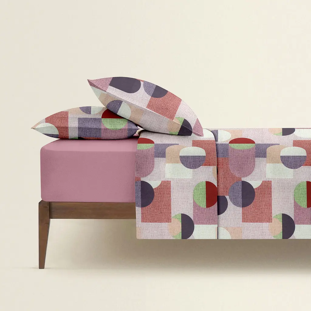 Комплект постільної білизни Cosas Geometry CS7 Євро фіолетовий (GeometryRedViolet_41Lilac_200) - фото 2