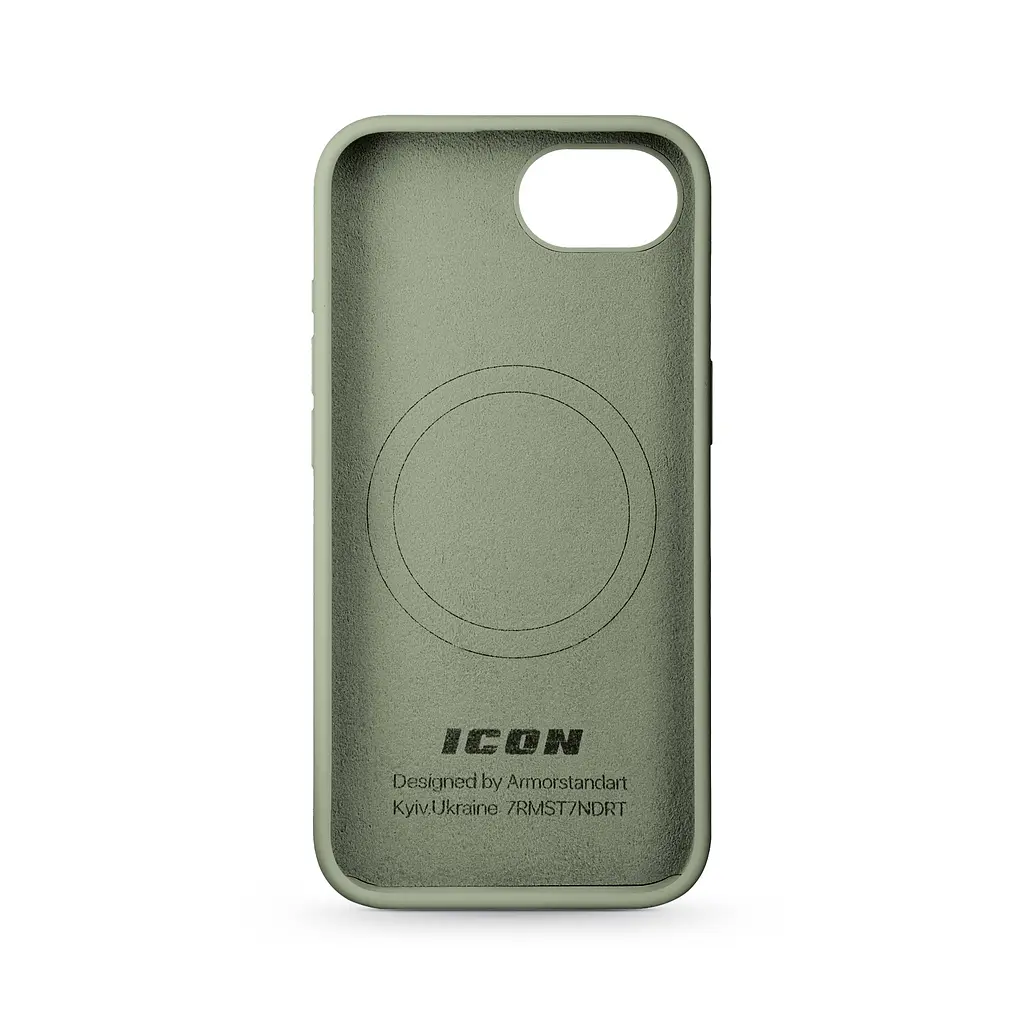 Силиконовый чехол с MagSafe для Apple iPhone 16e/17e, ICON2 MagCase, зеленый, противоударный, панель с мягкой подкладкой, защита всего корпуса, поддержка беспроводной зарядки, совместим с защитными стеклами и пленками, ArmorStandart (ARM83971) - фото 2