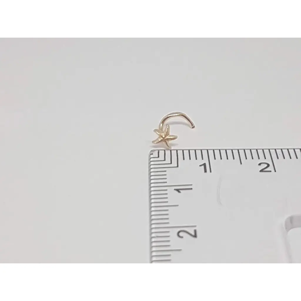 Золота сережка-пірсинг Dear в ніс Dear. 1025 - фото 5