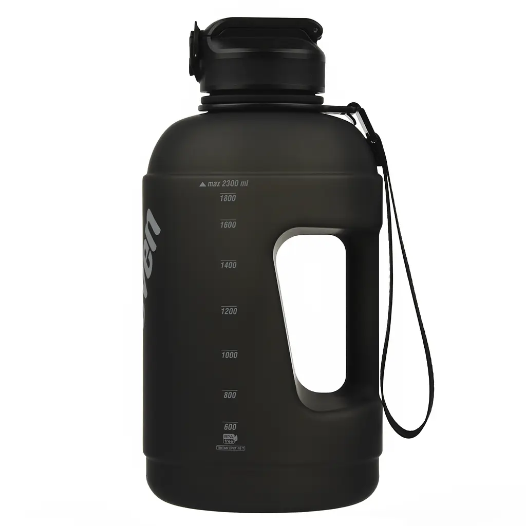 Пляшка для води UZspace Fitseven The King Frosted 2.3 л чорна (6069) - фото 2