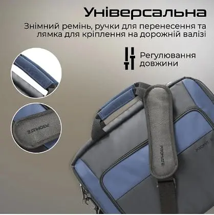 Сумка для ноутбука Promate Limber-MB 15.6" Black (limber-mb.black) - фото 6