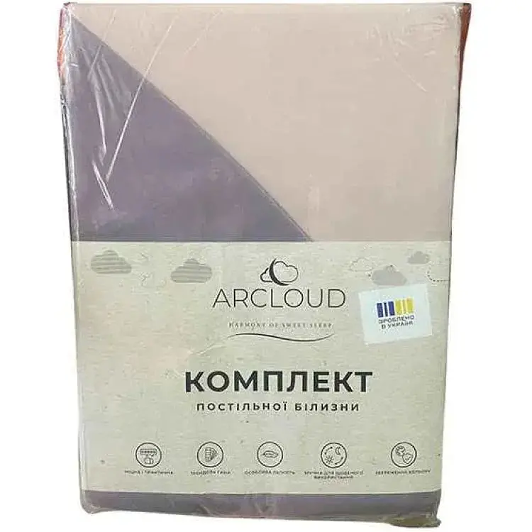 Комплект постільної білизни ARCLOUD 1,5-х сп 145*210 17-3808 Nirvana / 14-1309 Peach Whip (наволочка 50*70) мікрофібра
