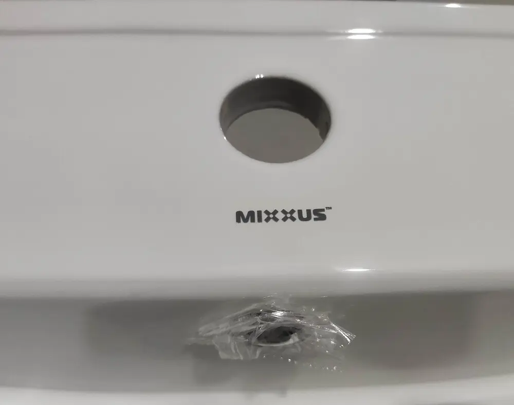 Умивальник меблевий Mixxus Premium Cubic-1502 710x460x170 мм з отвором під змішувач і переливом MP6496, Білий - фото 7