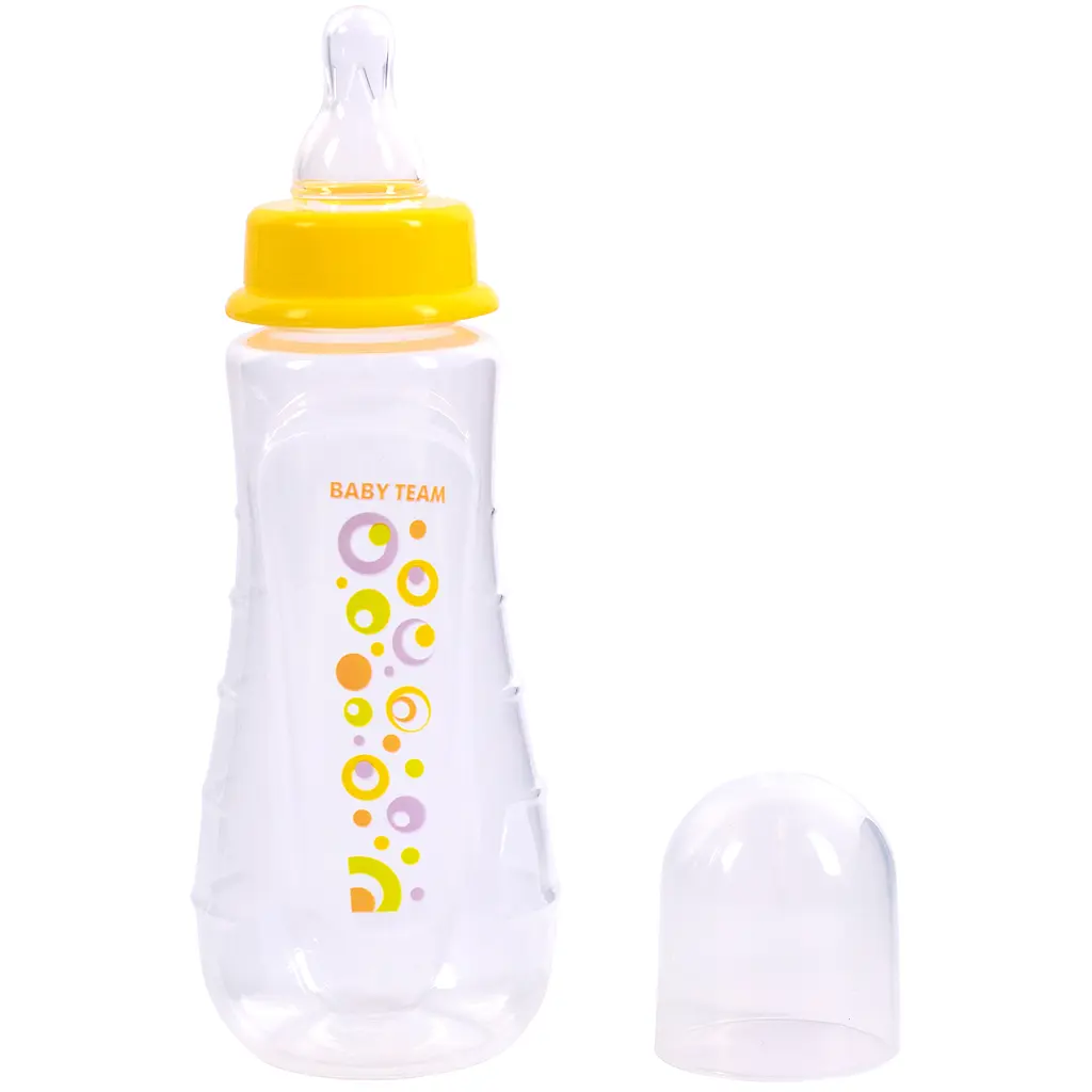 Пляшечка для годування Baby Team ергономічної форми з силіконовою соскою 275 мл (1420) - фото 2