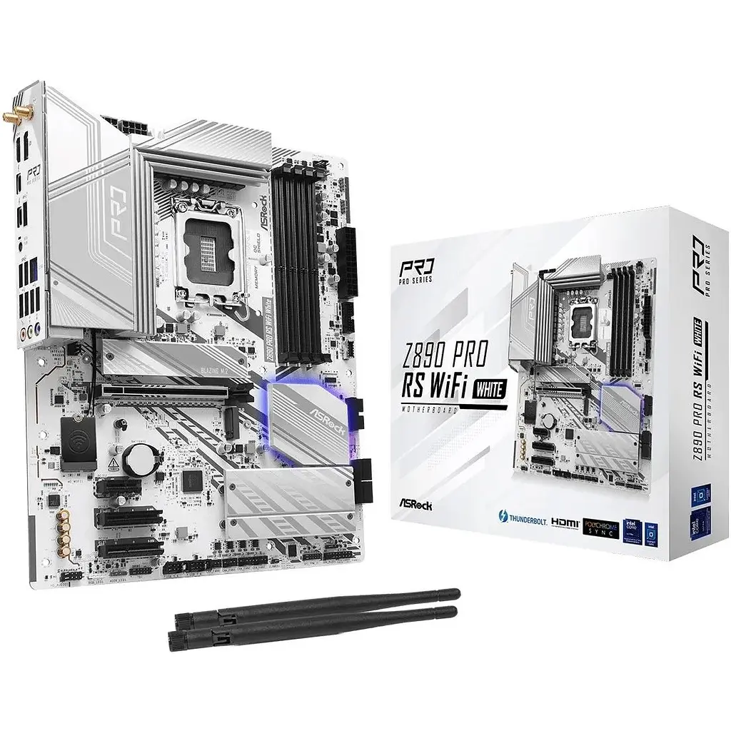 Материнская плата ASRock Z890 Pro RS WiFi White Socket 1851 - фото 2