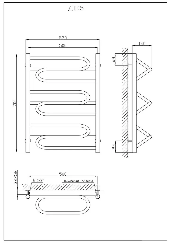 Водяной полотенцесушитель Kosser Илюзия 700x530 ДІ05, Хром - фото 5