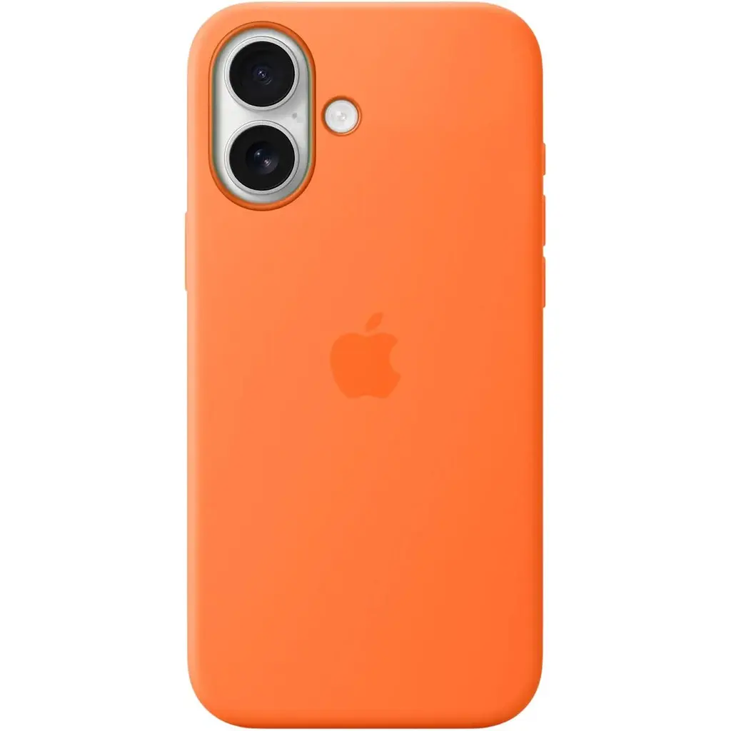 Чохол Silicone Case with Button, Animation & MagSafe для Apple iPhone 17 Orange AAA [172566] - фото 2