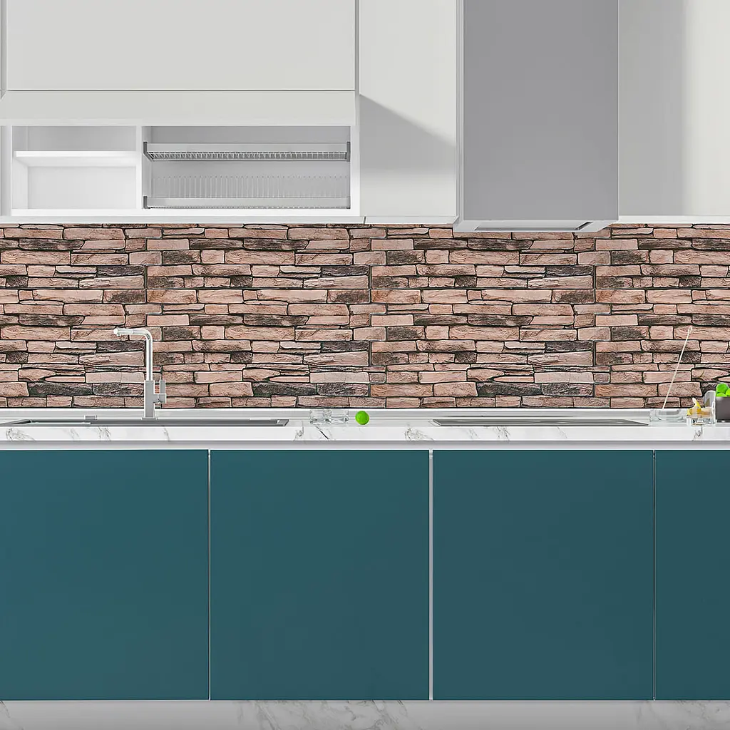 Декоративна ПВХ панель Sticker Wall камінь 960х480х4мм (D) SW-00001555 - фото 6
