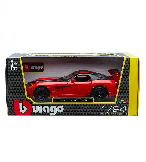 Автомодель Bburago Dodge Viper SRT10 ACR 1:24 в ассортименте (18-22114) - фото 12