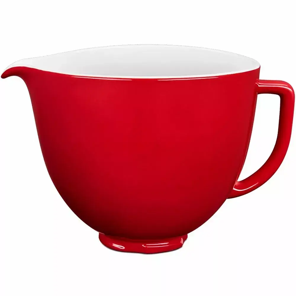 Чаша KitchenAid 4,7 л 5KSM2CB5ER керамічна, з ручкою, колір зовні червоний