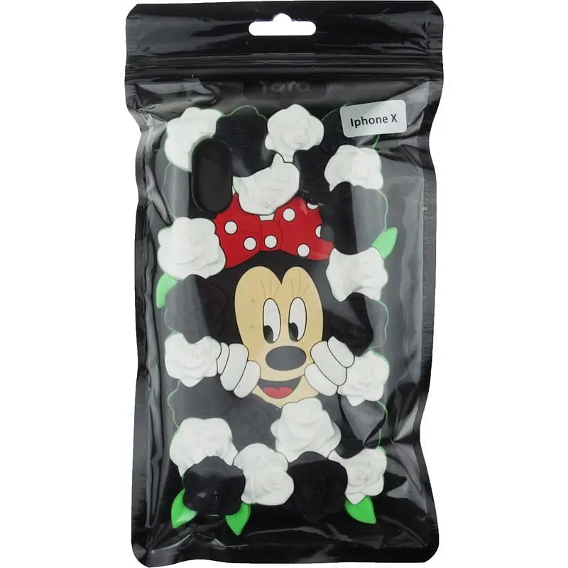 Чохол-накладка Toto TPU Fluffy Case IPhone X Mini Mouse Black - фото 2