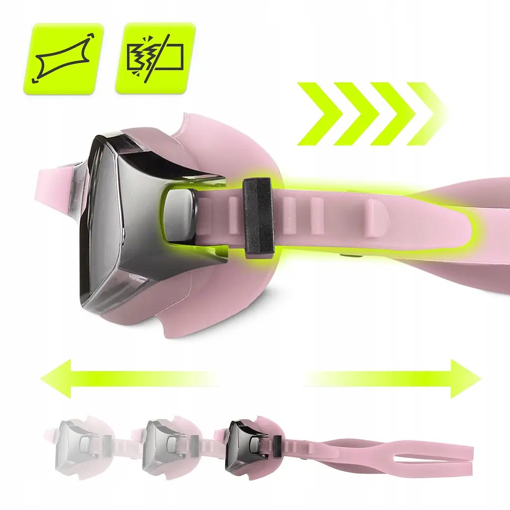 Окуляри для плавання TSUNAMI Anti-Fog 3 в 1 чохол, беруші та затискач для носа Pink (P-5905973401777) - фото 4