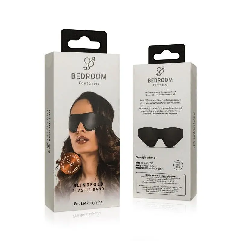 Маска на очі Bedroom Fantasies Blindfold Elastic Band чорна - фото 5