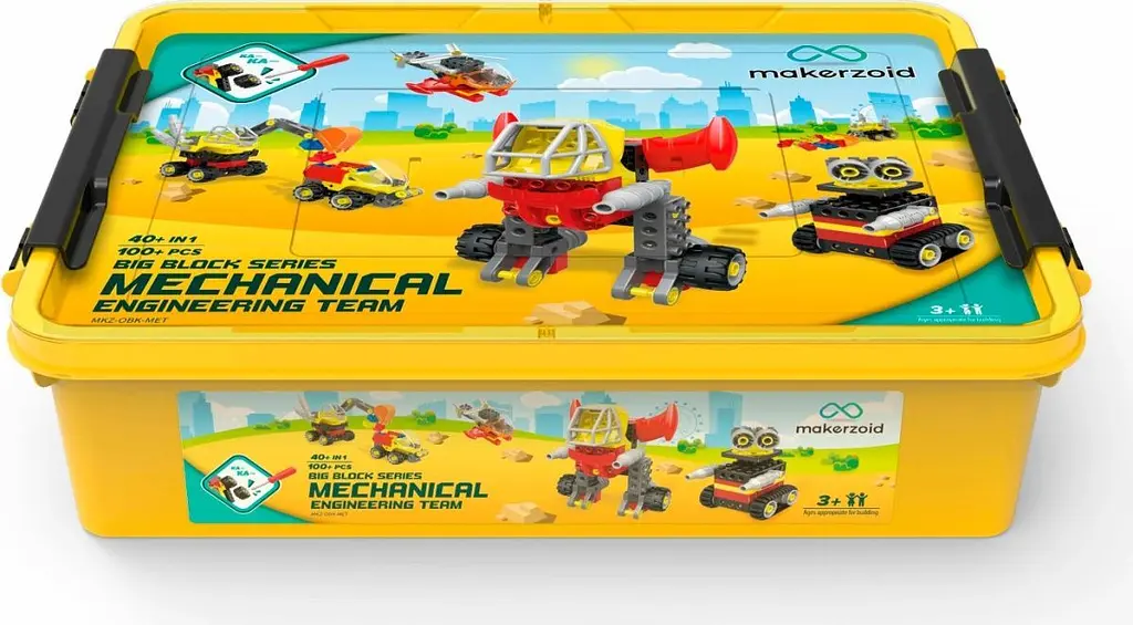 Конструктор Makerzoid Big Building Blocks-Mechanical Engineering Team (MKZ-OBK-MET) [86644] - фото 4