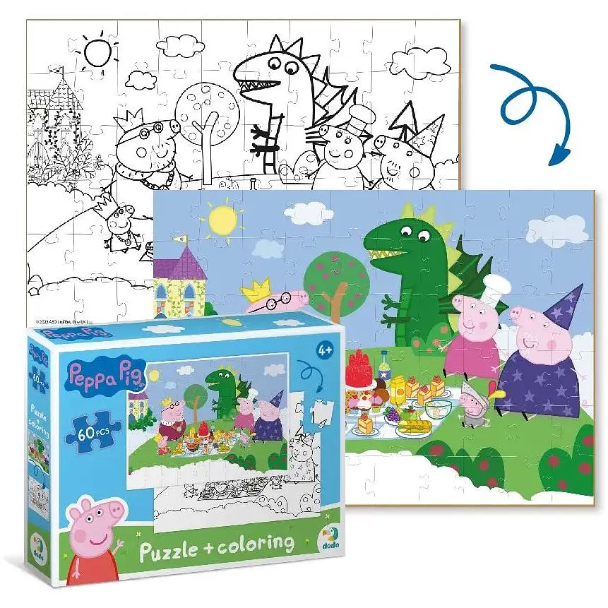 Пазл DoDo 2 в 1 Peppa Pig, 60 елементів (200118) - фото 2