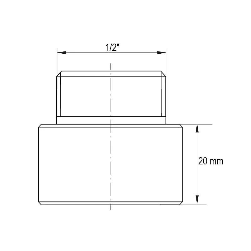 Подовжувач Koer 1/2" 20мм (хром) Kf.E06-20.Chr KF0094 - фото 3