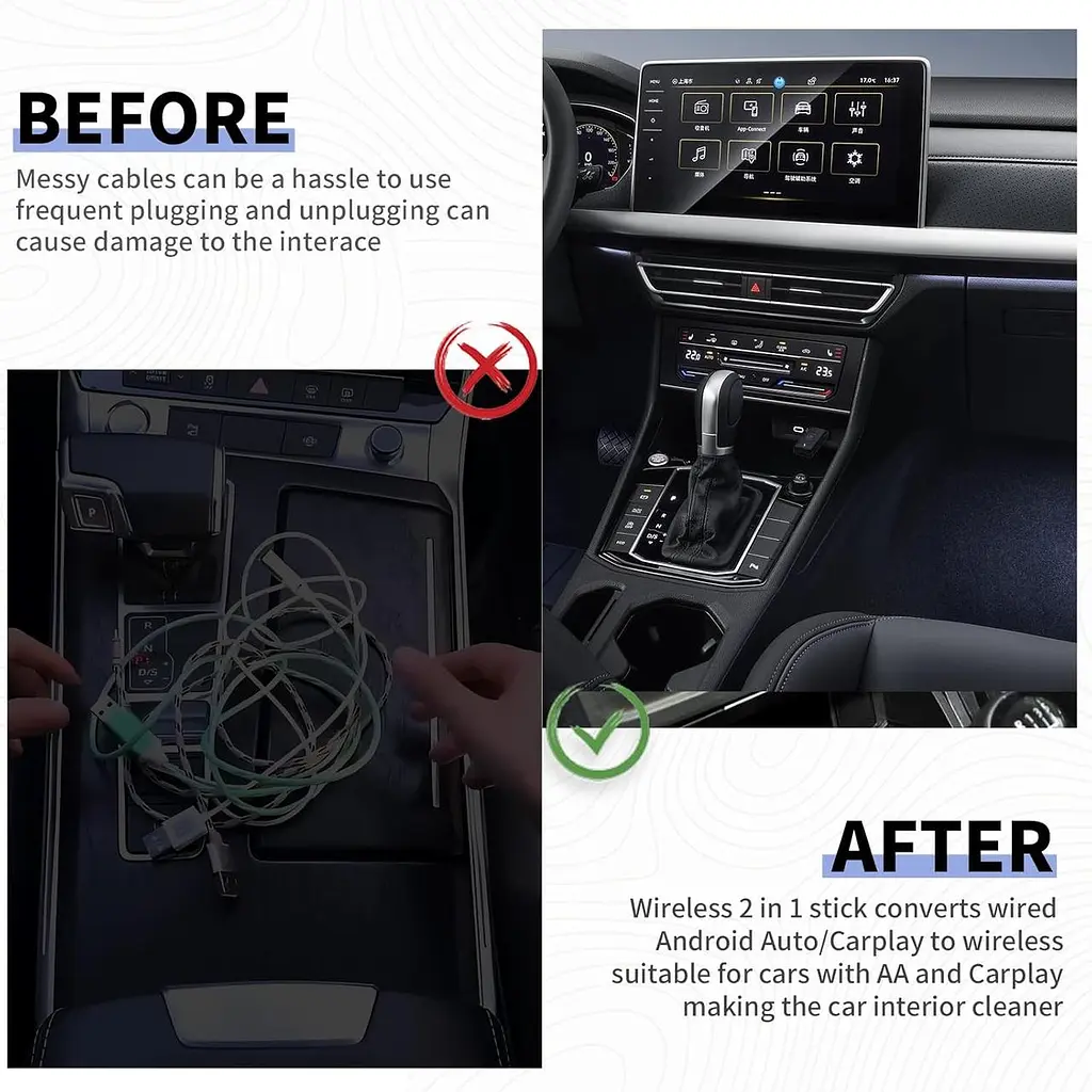 Бездротовий адаптер Embui 2-в-1 для Android Auto та Apple CarPlay - фото 5
