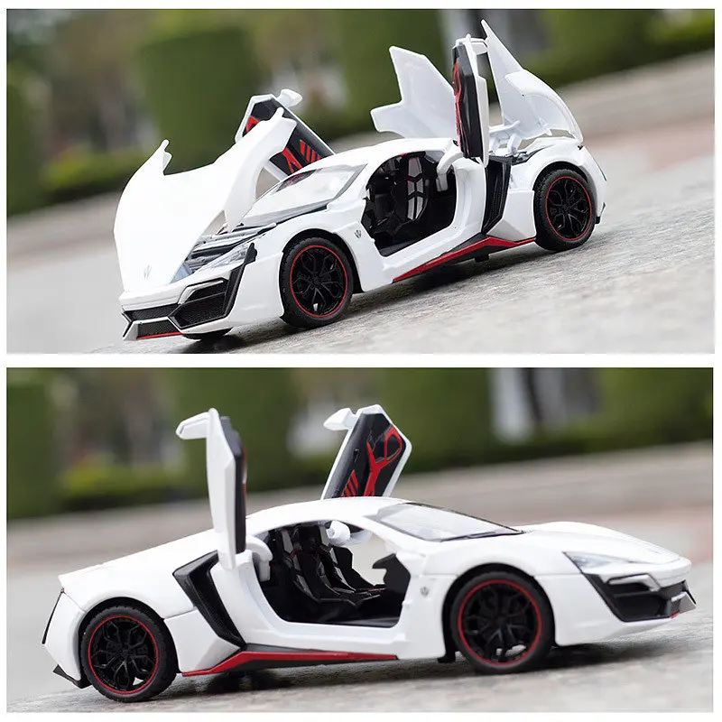 Колекційна металева модель гіперкара АвтоЕксперт Lykan HyperSport з інерцією, світлом та звуком 1:24 - фото 6
