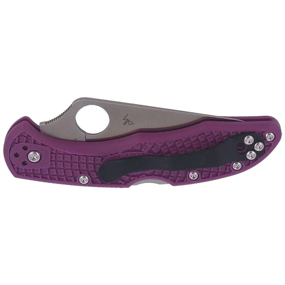 Нож Spyderco Delica 4 Lightweight VG-10 FRN Purple - фото 3