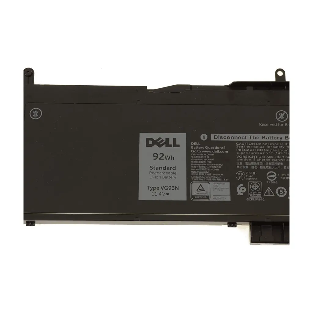 Акумулятор до ноутбука Dell Latitude 5580 (long), VG93N, 92Wh (7666mAh), 6cell, 11.4V, L (A47605) - фото 2