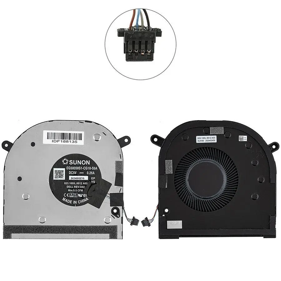 Вентилятор для ноутбука Dell (XPS 17: 9700 9710 Precision: 5750 5760) CPU