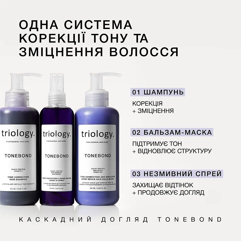 Спрей для захисту тону та відновлення волосся Triology. Tonebond незмивний 150 мл - фото 2