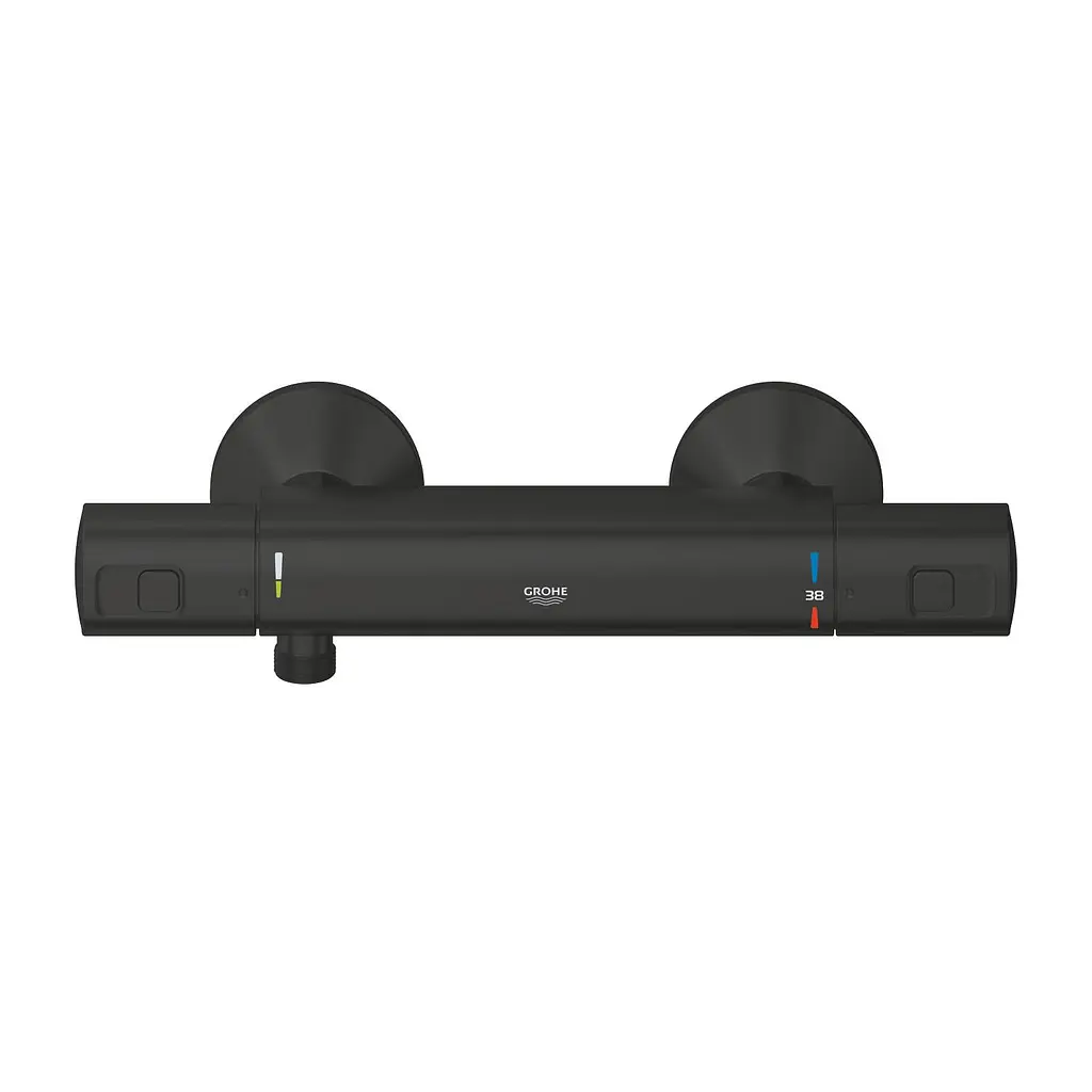 Змішувач термостатичний для душу Grohe QuickFix Start Black UA303908T1, Чорний матовий - фото 3