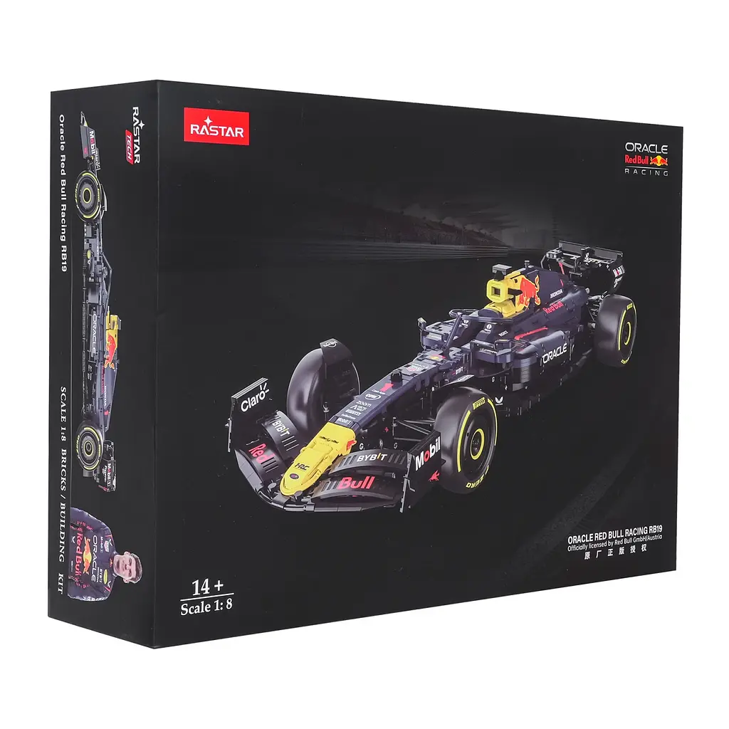 Конструктор Red Bull F1 RB19 1:8 синій RASTAR 2509 шт - фото 7