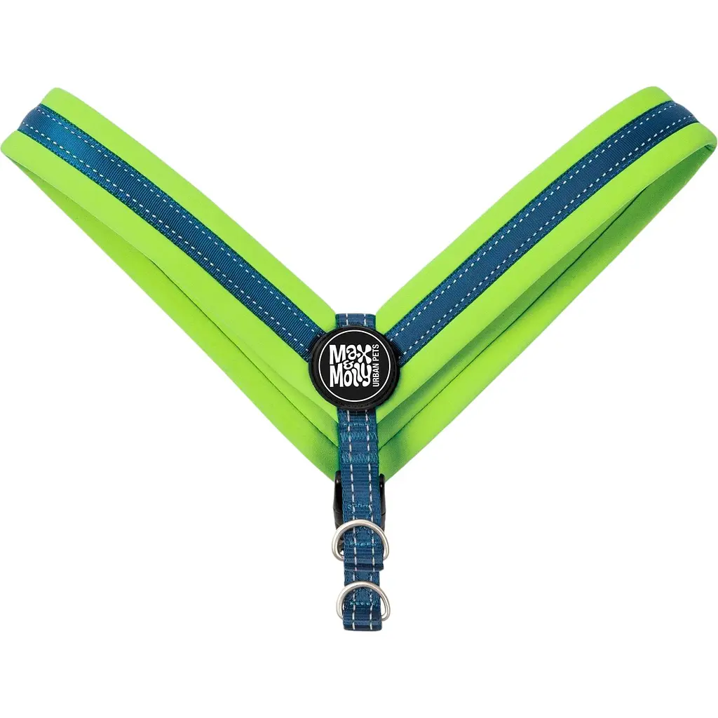Шлея для собак Max & Molly Q-Fit Harness Matrix Lime Green S 46-50 см - фото 2