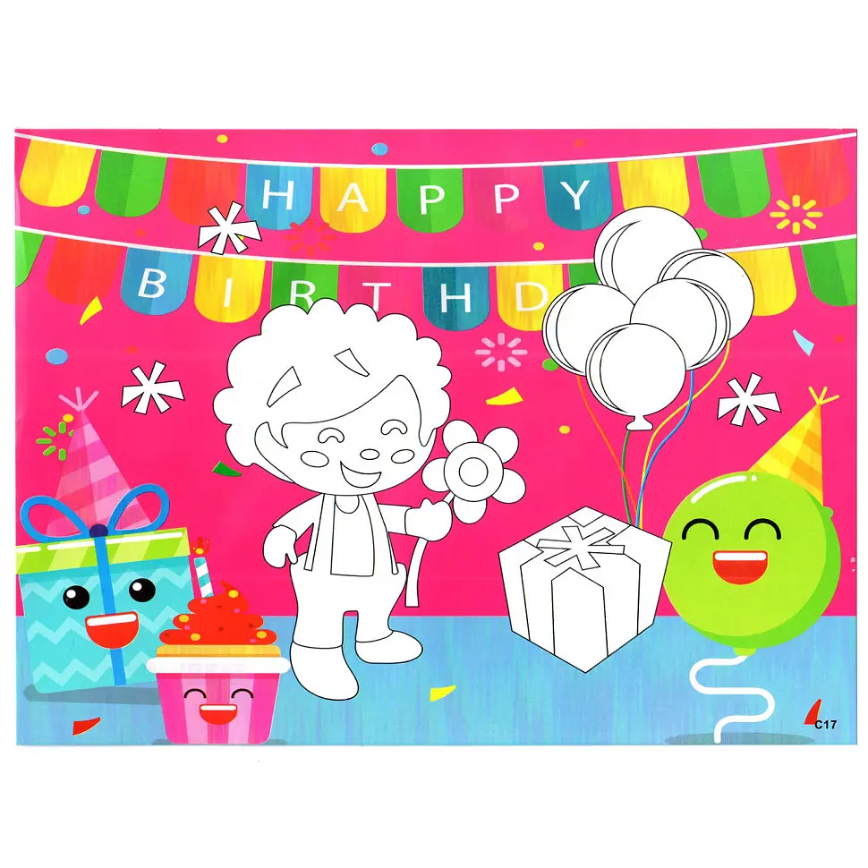 Дитячий набір для творчості "Happy Birthday" MK 5935-11 на клейовій основі
