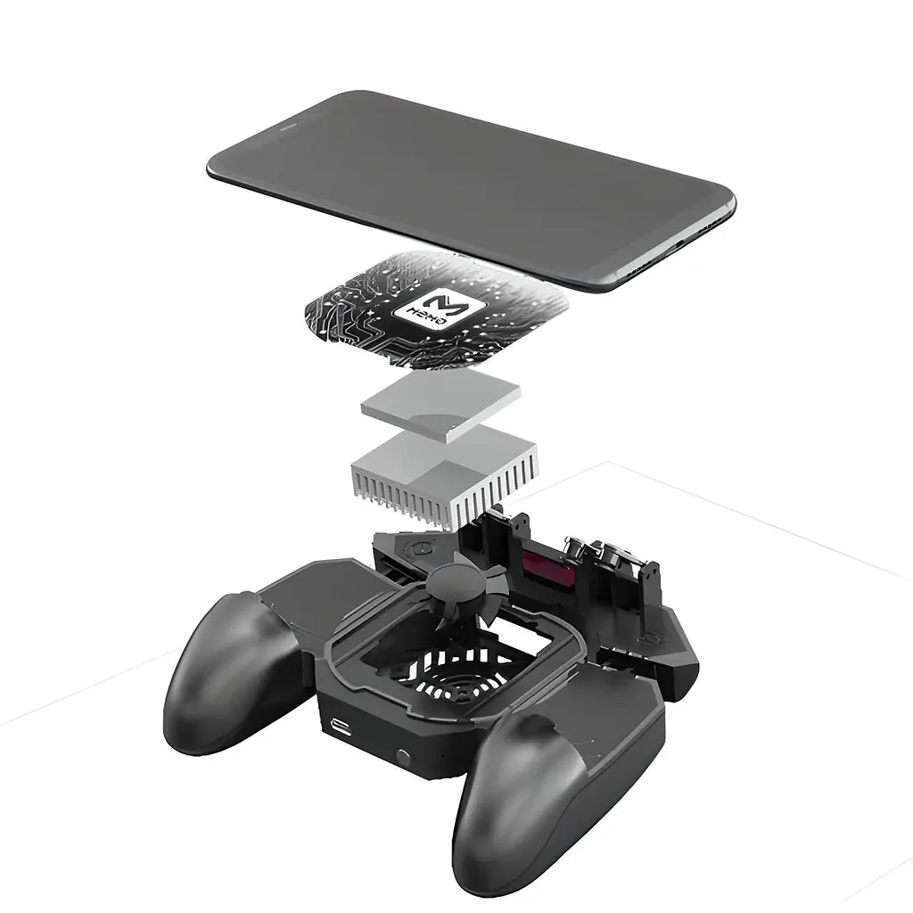 Джойстик для телефону з охолодженням Memo DL88 ігровий контролер тригер Black (18537) - фото 6