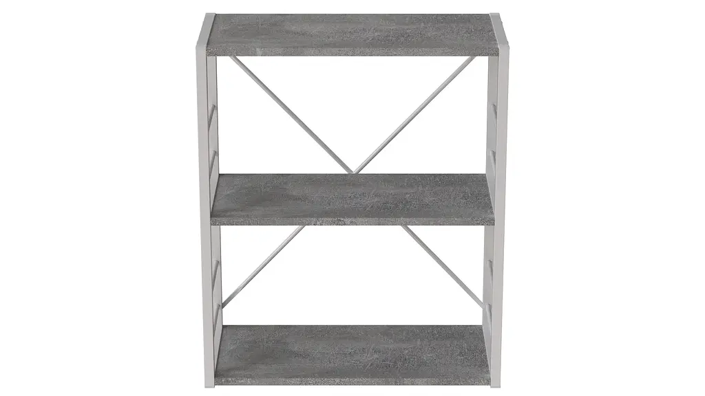 Етажерка 3/60 Ferrum-decor Серії Коннект 75x60x28 білий ДСП Бетон 16мм (FRD-104262) - фото 6