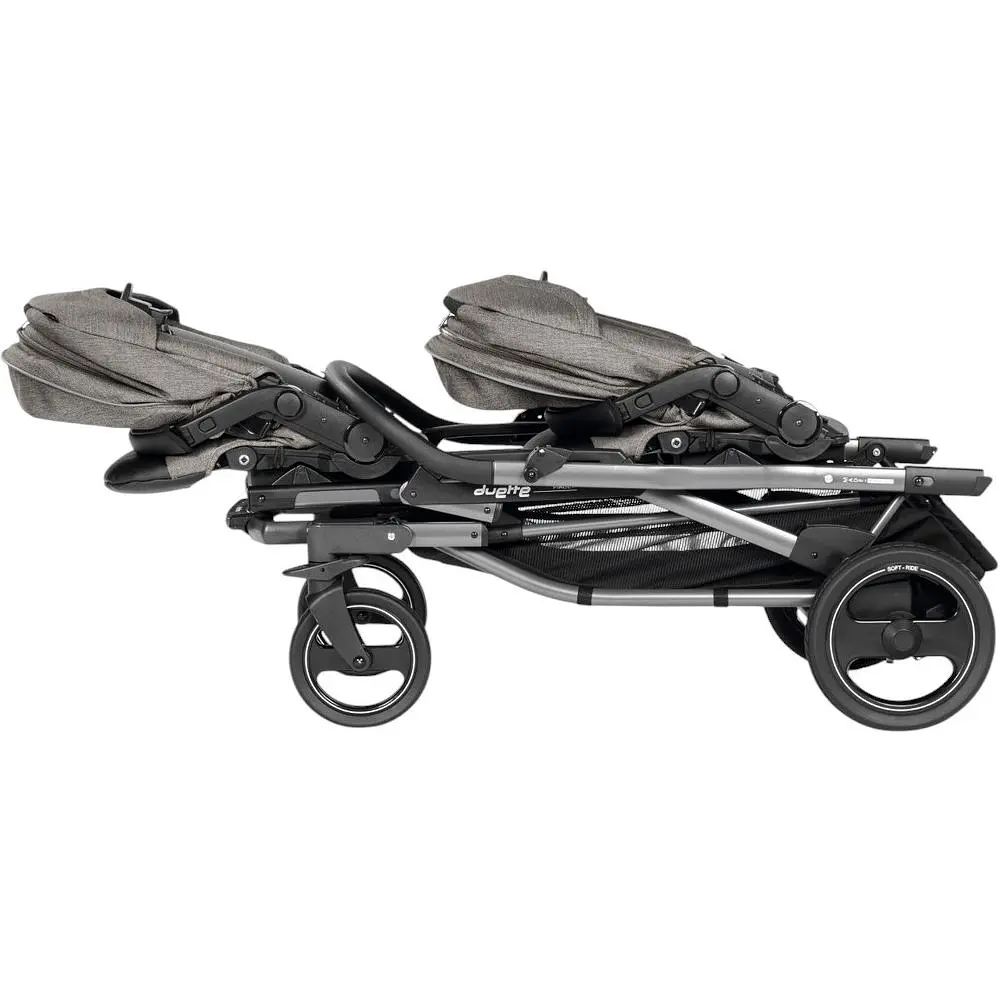 Коляска Peg-Perego Duette для двійні сіра - фото 4