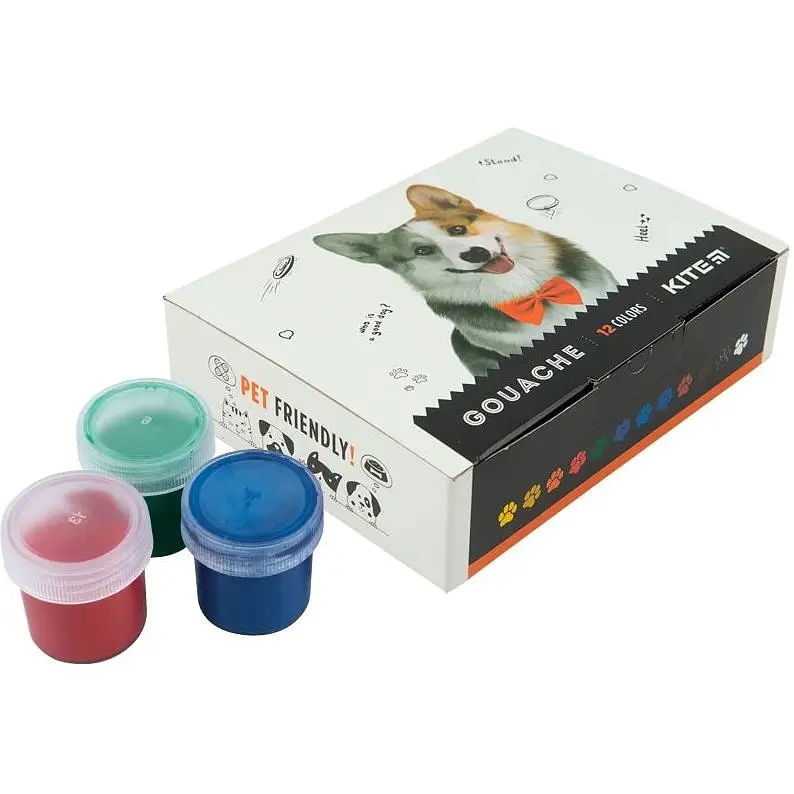 Фарби гуаш Kite Dogs 12 кольорів (K23-063) - фото 2